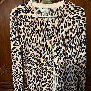 Crown & Ivy Leopard Print Cardigan